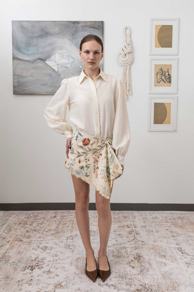 Sculptural Blouse in Ivory